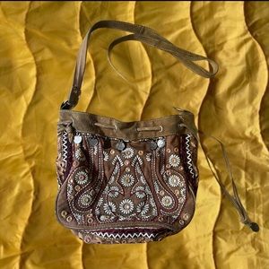 free people embroidered floral purse crossbody bag